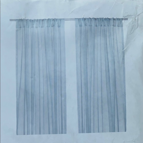 NEW IKEA Teresia Sheer Curtains 1 Pair Light Blue - Picture 4 of 8